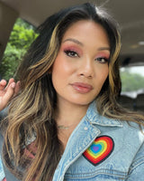 Rainbow Heart Embroidered Patch