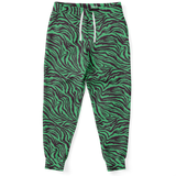 Green Wavy Zebra Joggers