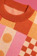 Patchwork Knit Sweater