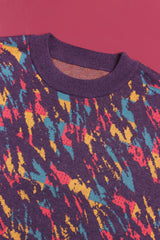 Purple Tacky 80's Knit Sweater