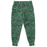 Green Wavy Zebra Joggers