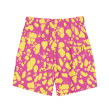 Pink & Yellow Speckle Swim Trunks