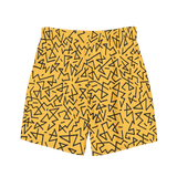 Yellow Zig-zag Swim Trunks