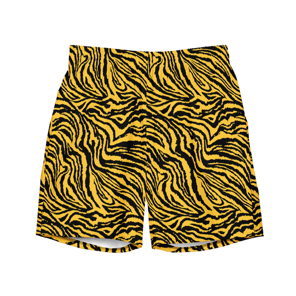 Yellow Wavy Zebra Swim Trunks
