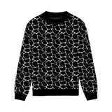 Black and White Scales Knit Sweater
