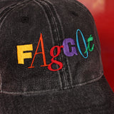 90's Style Faggot Embroidered Hat