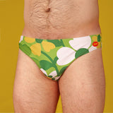 Green 70's Floral Couch Swim Brief