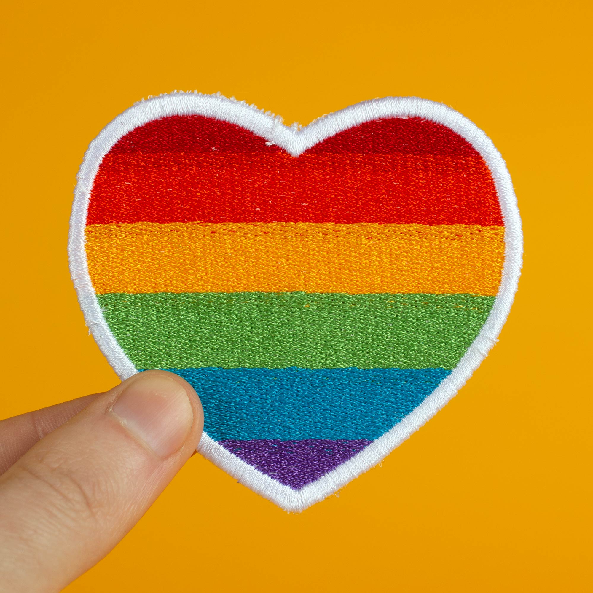 Rainbow Pride Heart Iron-On Patch – gather here online