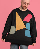 80's Primary Shapes Knit Sweater