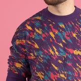 Purple Tacky 80's Knit Sweater