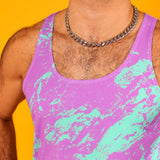 Pink & Teal Marble Gym Tank