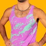 Pink & Teal Marble Gym Tank