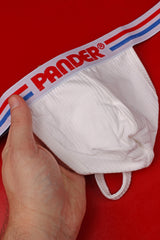 White Pander Ribbed Thong