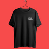 Gay and tired embroidered tshirt in black