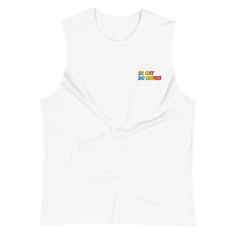 Be Gay Do Crimes Embroidered Muscle Shirt