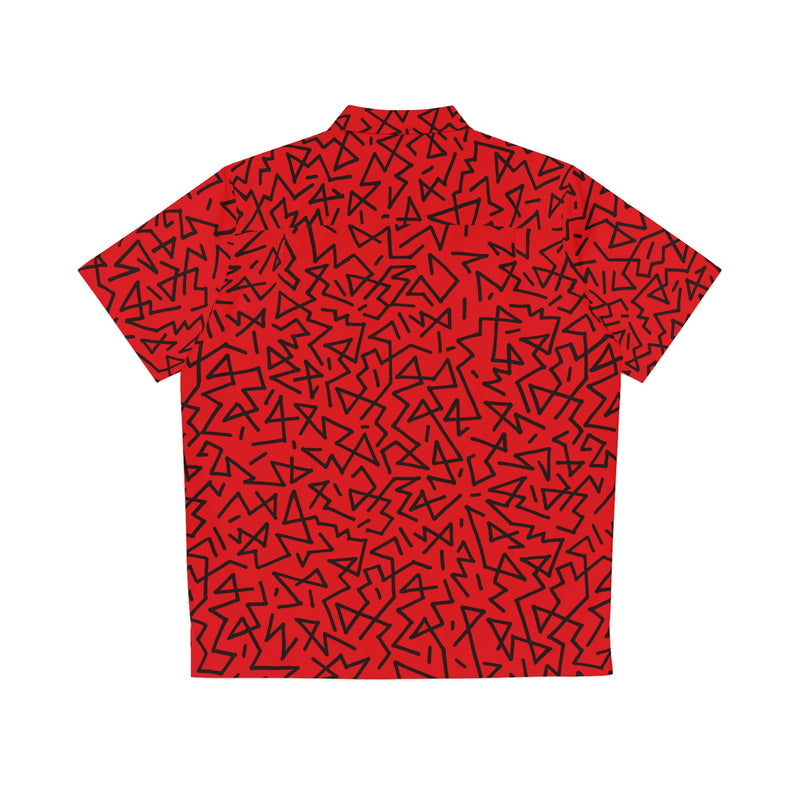 Red Zig-zag Hawaiian Shirt