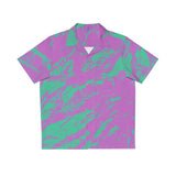 Pink & Teal Marble Hawaiian Shirt