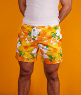 70's Floral Couch Swim Trunks