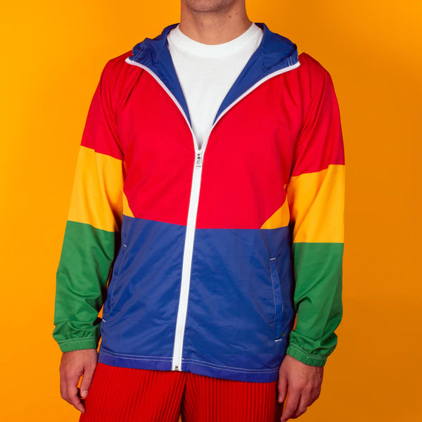 90's Primary Color Windbreaker - Medium (Sample Sale)