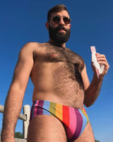 Palm Springs Rainbow Swim Briefs