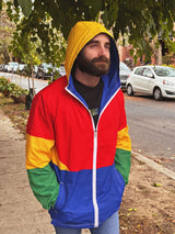 90's Primary Color Windbreaker - Medium (Sample Sale)