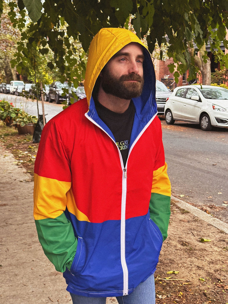 90's Primary Color Windbreaker - Medium (Sample Sale)