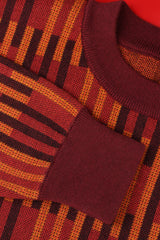 Rusted Blocks Knit Sweater