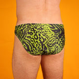 Warped Animal Print Swim Brief