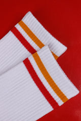 Mustard & Red Striped Socks