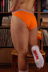Tangerine Ribbed Sport Brief