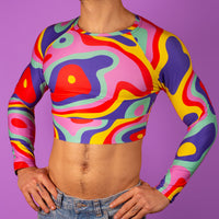 Magic Mushroom Long Sleeve Crop Top