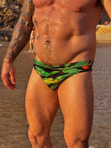 Green Camo Tiger Swim Brief