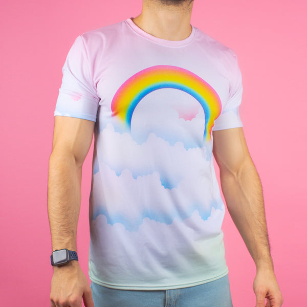 Pastel Rainbow All Over Shirt- Medium (Sample Sale)