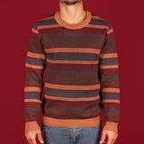 Tan & Brown Striped Knit Sweater