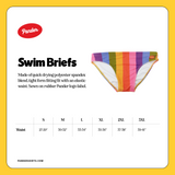 Pastel Rainbow Swim Brief (Sample Sale) - 3XL