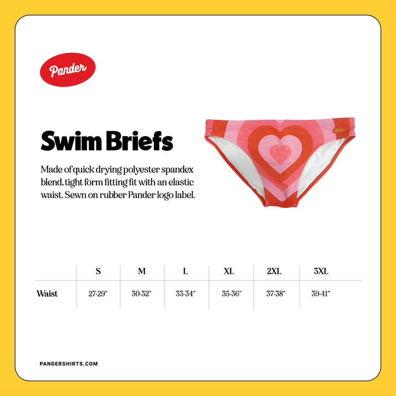 Radial Heart Swim Briefs