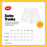 Blue Flower Power Swim Trunks (Sample Sale) - XL