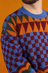 90's Geometric Knit Sweater