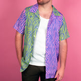 Alien Zebra Button-Up Shirt