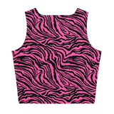 Pink Wavy Zebra Crop Tank