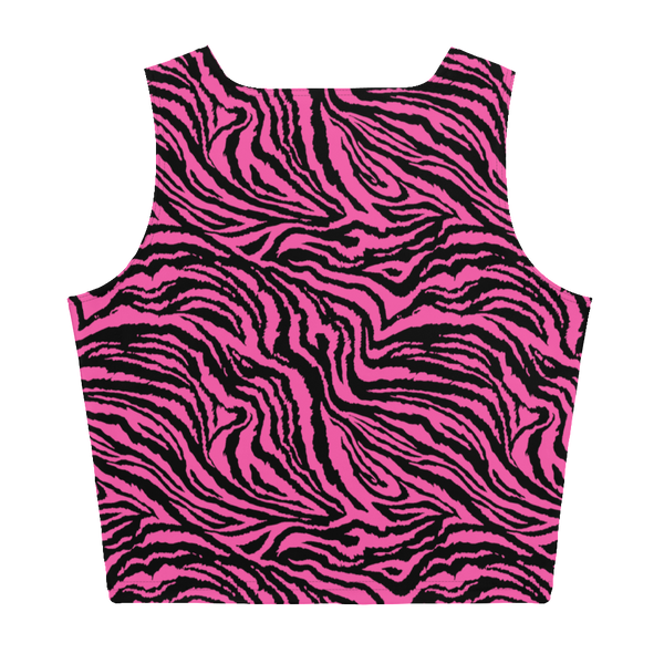 Pink Wavy Zebra Crop Tank