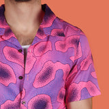 Pink & Purple Amoeba Hawaiian Shirt - Smedium (Sample Sale)