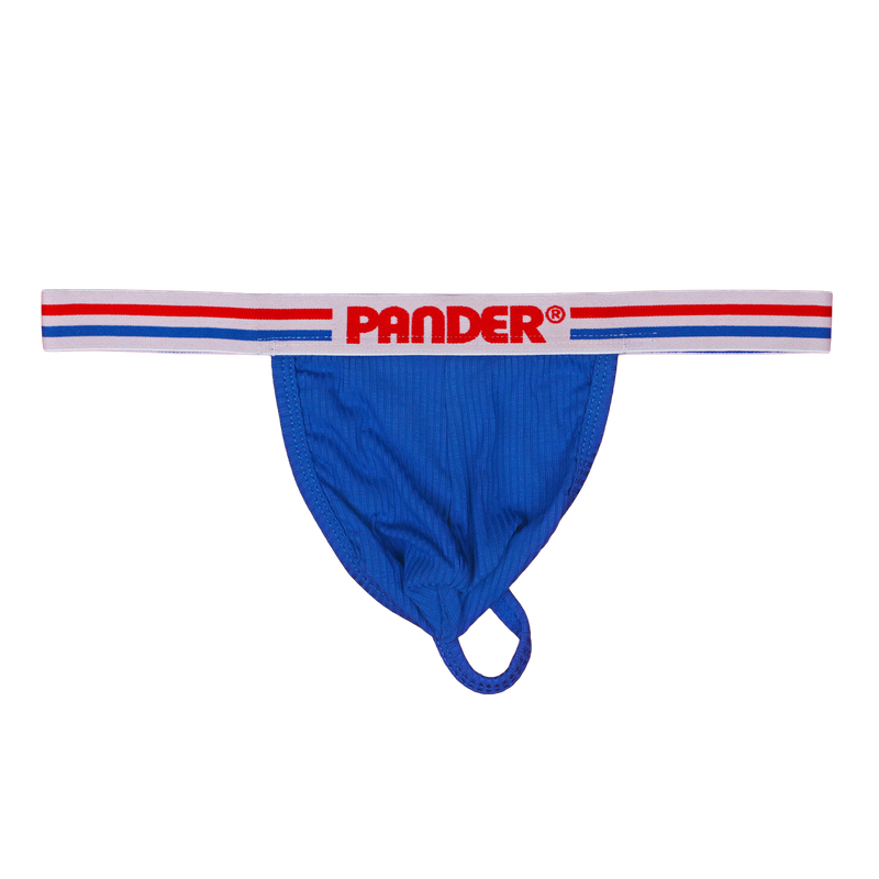 Cobalt Blue Pander Ribbed Thong