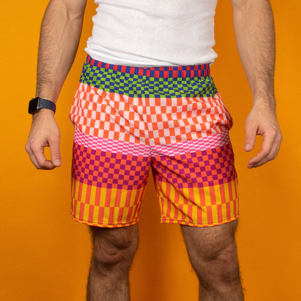 Checkered Swim Trunks - 30" (Sample Sale)