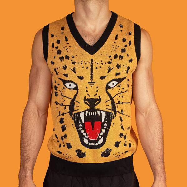 The Cheetah Knit Sweater Vest – Pander Apparel