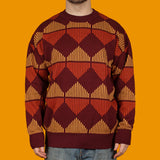 70's Diamond Knit Sweater