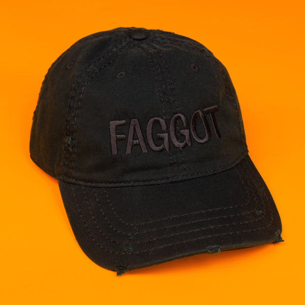 Discrete Faggot Distressed Hat