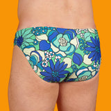 Blue Flower Power Swim Brief
