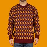 3D Geometric Knit Sweater