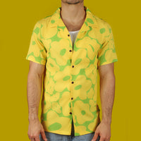 Green & Yellow Flowers Hawaiian Shirt